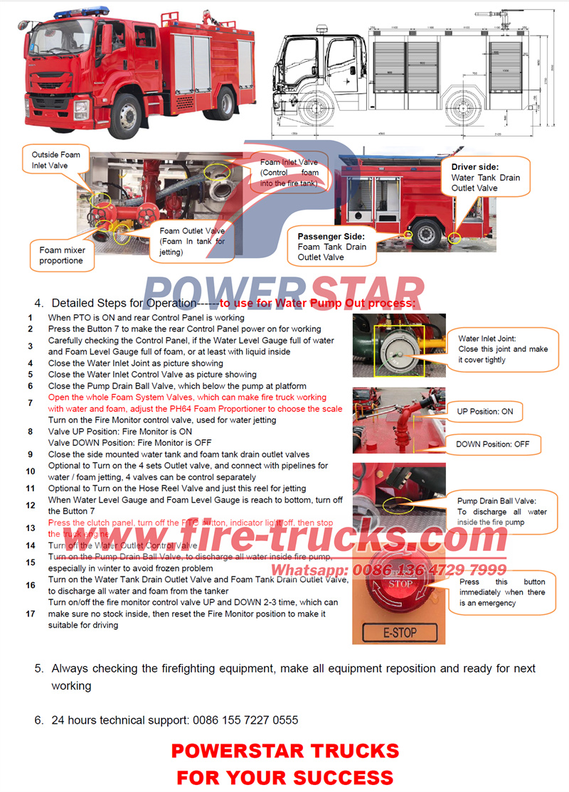 isuzu 4000 liters foam fire fighting truck