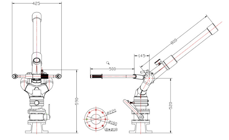PF5-15 fire monitor specifications
