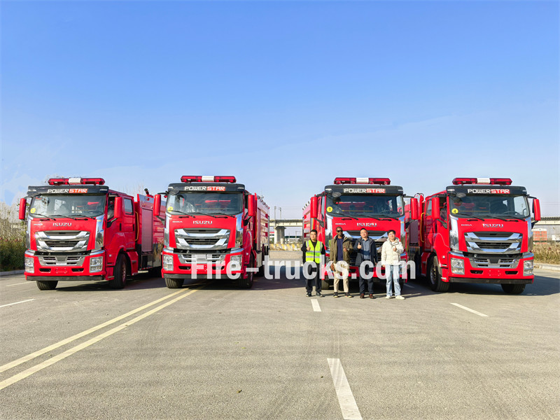 Isuzu FVZ fire truck mounted 10 cbm foam tanker