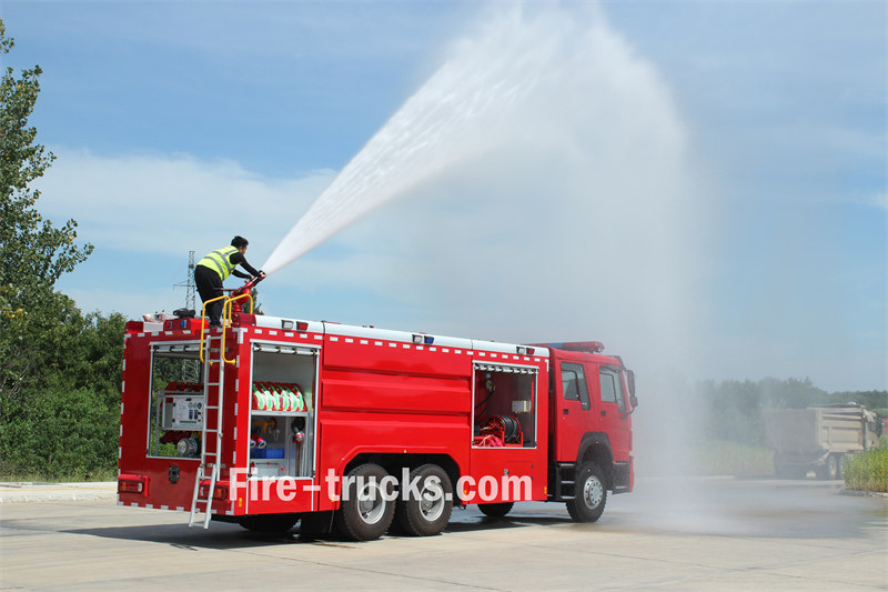 HOWO fire trucks for water spraying testing HOWO fire trucks for water spraying testing