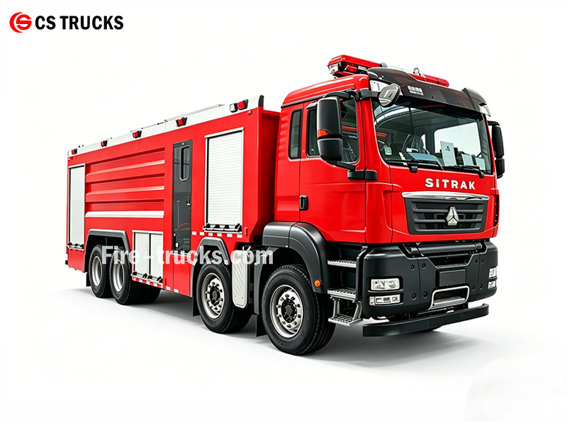 Guatemala SITRAK 8×4 460 HP 18500L Foam Fire Truck Guatemala SITRAK 8×4 460 HP 18500L Foam Fire Truck