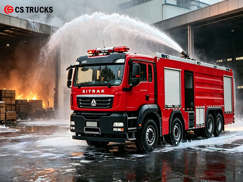 SITRAK 8×4 6500L 460 HP Foam Pumper Truck SITRAK 8×4 6500L 460 HP Foam Pumper Truck