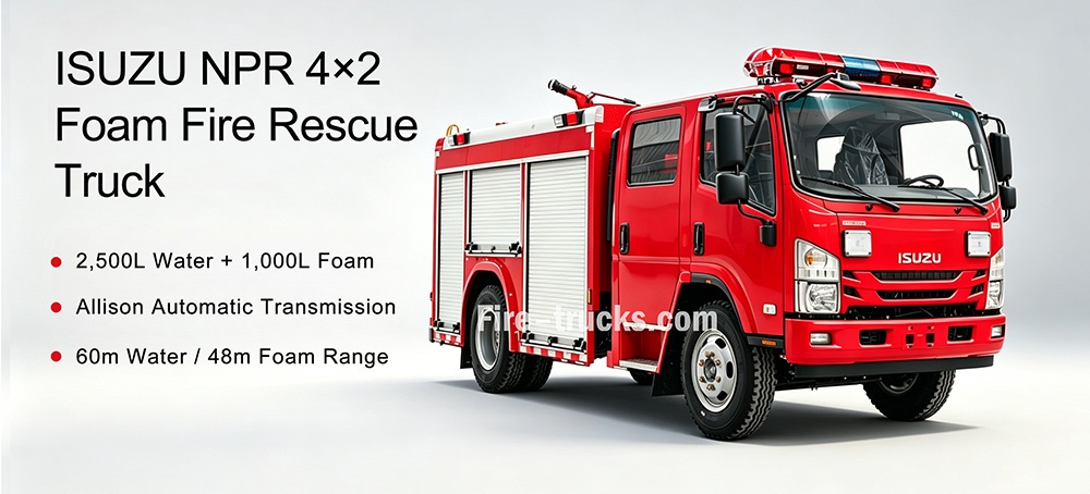 ISUZU 3500L Foam Water Fire Rescue Vehicle