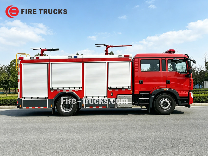 HOWO TX 350HP multi agent fire fighting vehicle for oil refinery Liberia