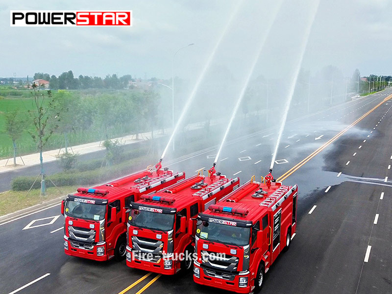Powerstar Isuzu 4X2 8000L 240 HP water foam engine fire fighting truck