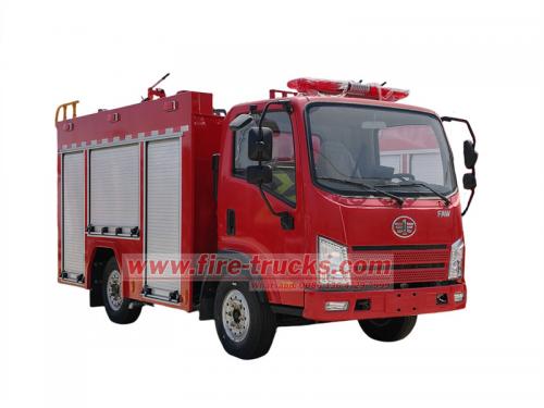 FAW 4×2 light fire tanker truck