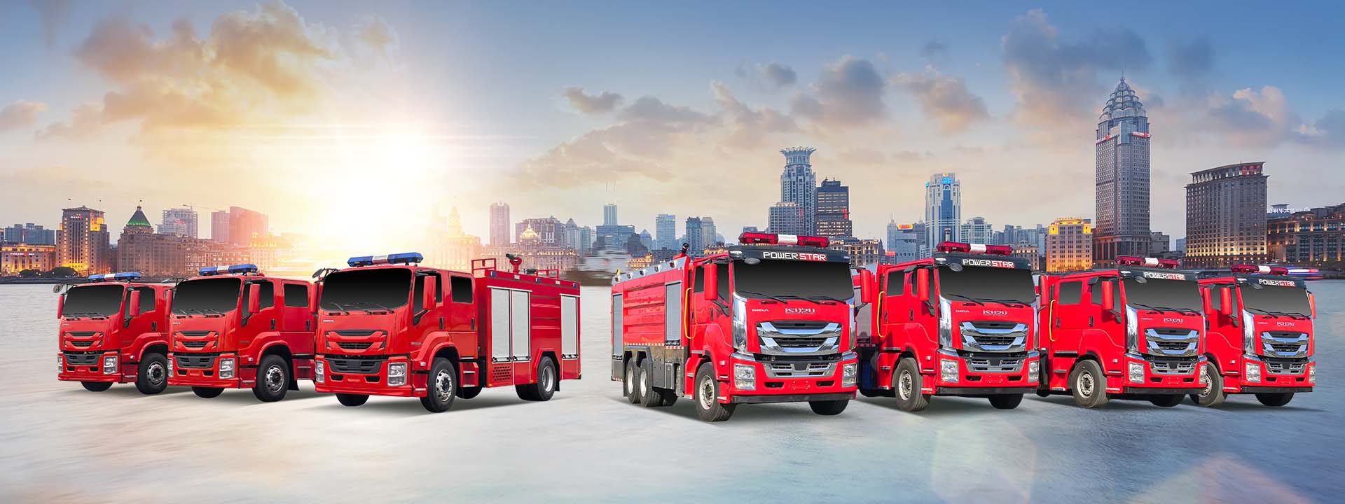 Isuzu fire fighting truck